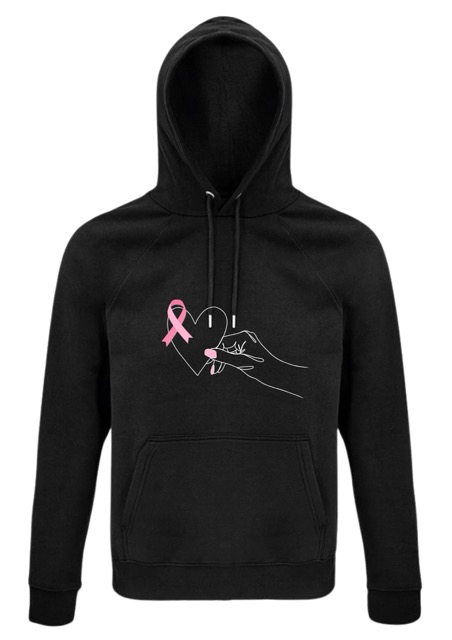 Sweat Coeur sur la main - noir