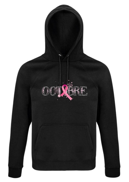Sweat à Capuche Octobre Rose 2025 - Soutien Lutte Contre Le Cancer Du Sein, Ruban Rose, Unisexe, 241 G