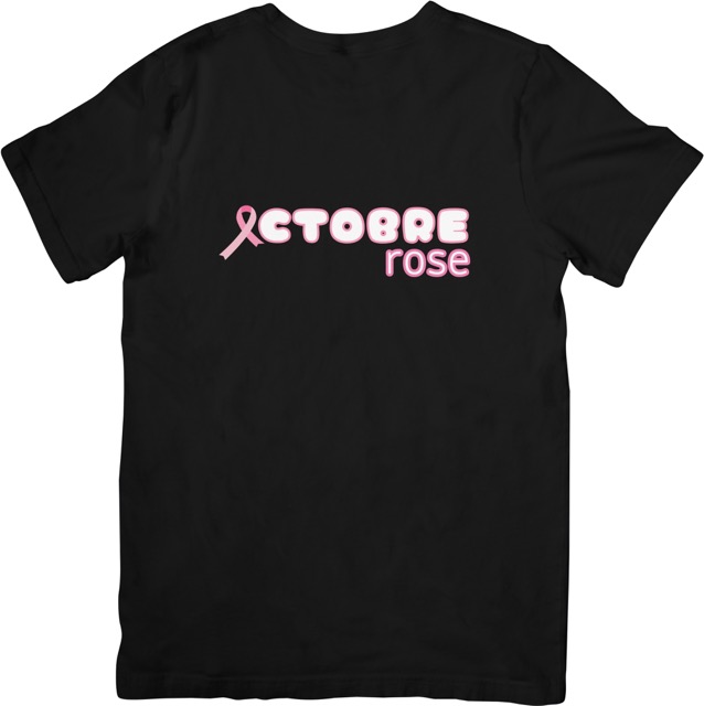 T-shirt Octobre Rose Femme – Manches Longues, Motif Ruban Et Cœur Rose, Soutien Prévention Cancer Du Sein.