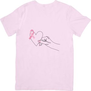Tshirt coeur sur la main - rose
