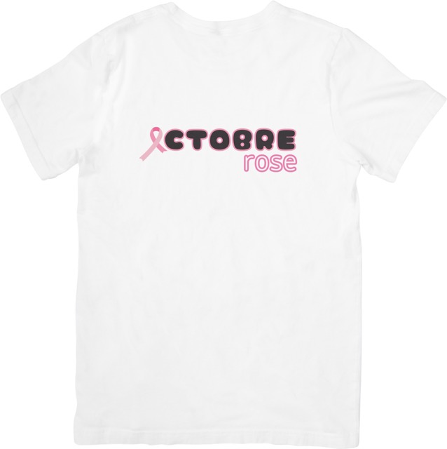 Tshirt ruban octobre - noir – Image 2