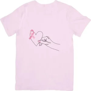Tshirt coeur sur la main - rose
