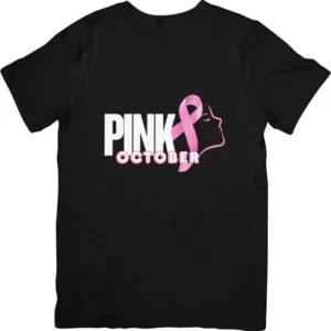Tshirt Pink October - noir